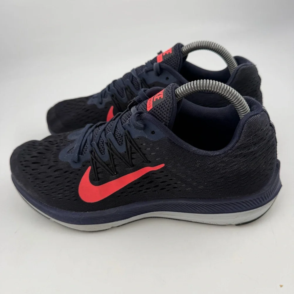 Nike Women’s Air Zoom Winflo 5 -SZ 9- Navy Blue Running Shoes Sneakers Lace-Up